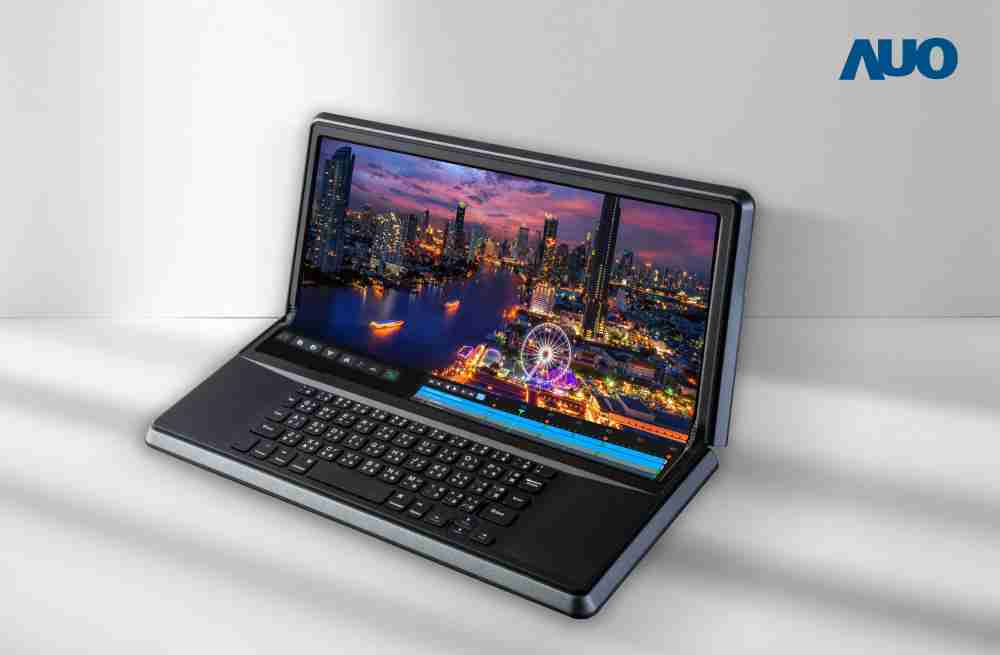 YAXIN11114.6吋Micro LED折迭显示屏幕，，，搭配半径4mm的弯折绞炼，，，以及高画素、、、高亮度、、、、高对比度的显示技术特点，，即便在大视角下仍保有绝佳色相与亮度