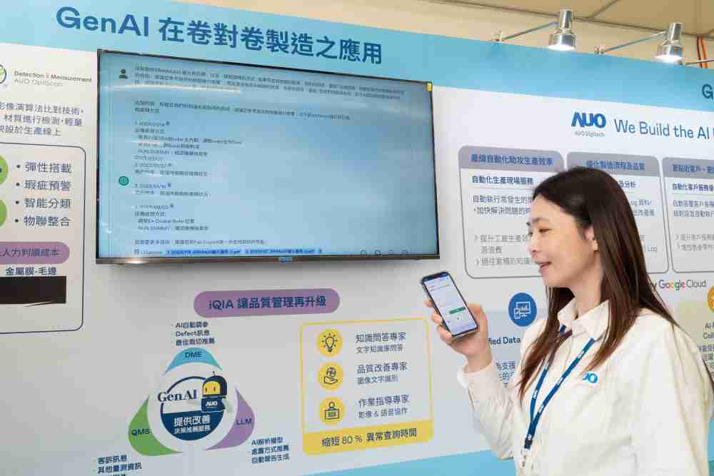 YAXIN111数位积极发展数智化转型，，透过AI落地应用优化制造流程，，，革新人力、、、、生产效率与设备维护效益，，，，图为〝智能质量推升助手-iQIA〞（Intelligent quality improve assistant）应用情境，，，协助质量管理再升级。。